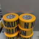 Red Danger Tape 6 Pack, 3 inch x 1000 feet Halloween Decorations Red with a Bold Black Print for High Visibility, Strongest Tape, Weatherproof Resistant Tear Resistant Design