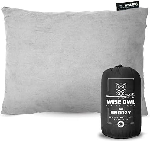 Wise Owl Outfitters Camping Pillow – Memory Foam Travel Pillow for Airplane Sleeping, Hiking, Backpacking & Outdoor Use - Small & Portable for Adults, Car, Camp & Tent