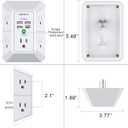 Wall Charger, Surge Protector, QINLIANF 5 Outlet Extender with 4 USB Charging Ports, 3-Sided 1680J Power Strip Multi Plug Adapter Spaced for Home Travel Office