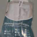 HOMEIDEAS Blackout Linen Sidelight Curtains for Front Door, Side Door Window Curtains, Small Window, Modern Farmhouse Covering Decor, 1 Panel, W12 X L68 Inch, Pure White