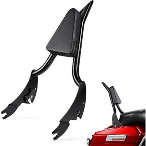 Benlari Sissy Bar Backrest, Integrated Passenger Backrest, Quick Release Detachable Sissy Bar Fit for Harley Davidson Touring Street Glide Road Glide Road King Electra Glide 2009-2024 (Black, 26inch)