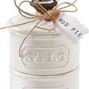 Mud Pie Door Knob Salt Cellar Set, White