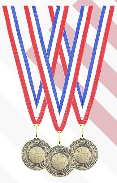 37 Pcs Gold Medals Bulk Volleyball Football Basketball Soccer Baseball Archery Dink Ball Cheer Track Bowling Awards Medals with Ribbons for Sports Participation Winner Gift