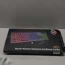 Wireless Keyboard and Mouse Combo, RGB Backlit, Rechargeable & Light Up Letters, Full-Size, Soft Typing, Sleep Mode, 2.4GHz Quiet Keyboard Set for Mac, Windows, Laptop, PC, Trueque KM42Pro (Black)