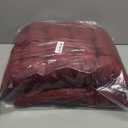 ELFJOY Solid Color Cozy Sanding Fabric Rocking Chair Cushions -Rocker Chair Pad Set (V-GraceRed)