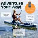 Retrospec Weekender Plus 10' Inflatable Stand Up Paddleboard Double Layer PVC iSUP Bundle w/Carrying case, 3 Piece Adjustable Aluminum Paddle, 3 Removable fins, Pump, and Cell Phone case