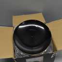 Nervure 100 Pieces Black Plastic Plates - 7.5inch Black Dessert Plates - Disposable Gold Plastic Plate - Disposable Plate Ideal for Wedding & Party