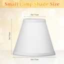 Macarrie 10 Pack Small Lamp Shade Barrel Fabric Lampshade Cover Clip on Table Floor Lamp Wall 3" x 6" x 5" Rustic Beige Linen Eyes Protected Appearance(White)