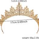 Crystal Tiara for Women and Girls  Rhinestone Princess Crown Headband Bridal Hair Accessories for Wedding, Birthday