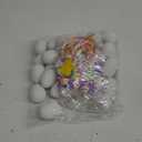 FOIMAS Easter White Plastic Eggs Kit,30pcs Paintable Fake Hanging Egg Ornament with 80pcs Bunny Chick Foam Sticker Pens for Kids Craft Easter Tree Home Decoration