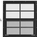 WRISIN 2 Pack Shed Windows 24" W x 27" H Flush Mount, Black Household Windows for Playhouses, Barns, Chicken Coop