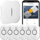 WiFi Water Leak Detector for Home with App Notification, 1 2.4Ghz Gateway + 6 WD61 Sensor, 120dB Water Flood/Drip Alarm for Basement/Kitchen/Bathroom/Toilet/Laundry Room,Sink/Pipe/Faucet Leakage Alert