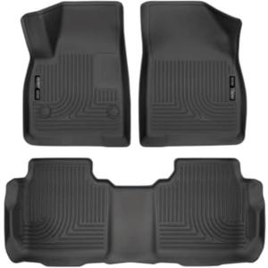Husky Liners Weatherbeater Floor Mats | Fits 2019-2025 Chevrolet Blazer; 2017-2025 Cadillac XT5; 17-23 GMC Acadia | Front & 2nd Row, 3-pc Black - 99141
