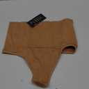 Werena Tummy Control Thong Shapewear for Women Seamless Shaping Thong Panties Body Shaper Underwear (Medium, 01# Brown-mid Waisted(has Boning))