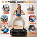 Vibration Plate for Weight Loss & Body Shaker Machine, Professional Full Body Vibration Machine with Wider Platform, Ultra Stable & Quiet, 120 Speeds, 300lbs Capacity, Home Fitness System, Black, Medium