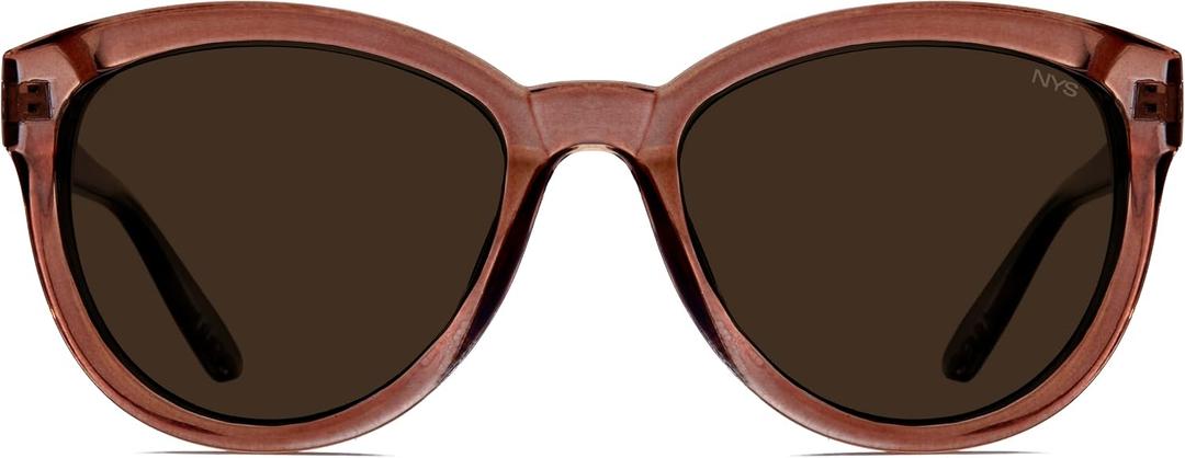 NYS Collection Oversized Cat Eye Sunglasses for Women - Lightweight - Retro Trendy 100% UV Protection (Brown)