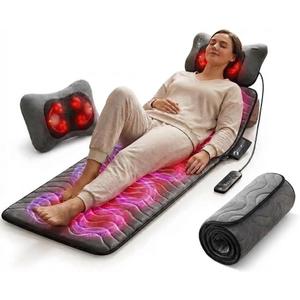 Powermat Full Body Massage Mat with Heat - Shiatsu Back Massager Pad for Bed, Chair & Recliner - Electric Vibrating Heating Pad - Whole Body Massager Mat for Pain Relief - Massage Mattress by Powerfit