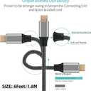 USB C to Mini DisplayPort, 6Ft 4K@60Hz Thunderbolt 3 to Mini Displayport Cable Compatible for iPhone 15/16/17 Series, M1-M4 MacBook Pro, Surface Book 2, Galaxy S21-S25, Steam Deck and Rog Ally