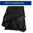 Trampoline Mat 12ft, Fit 12 Foot Diameter Trampoline Frame, Replacement Mat with 10 Rows of Stitching, Pull Hook and Gloves