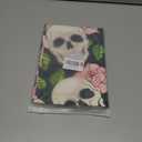 Pink Rose Skull Table Runner Dresser Scarves Seasonal Linen Tablerunner for Indoor Outdoor Kitchen Home Party Holiday Dining Table Decor 13 X 70 Inch