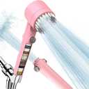 Filtered Shower Head with Handheld, High Pressure Water Flow and Multiple Spray Modes Shower Head with Filter, Power Wash for Hard Water, Showerhead with ON/OFF Switch for Pets Bath (Pink)
