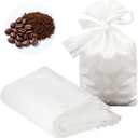 100 Pcs Cold Brew Coffee Filter Bags, 19.7 x 15.7 in Extra Thick No Mess Disposable Filter Bag with Drawstring, Fits 3 and 5 Gallon Buckets for Coffee Shop Filter, White