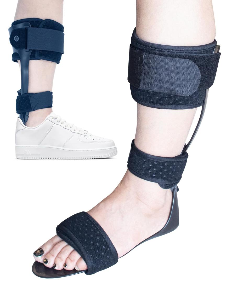 AFO Foot Drop Brace, Comfortable, Perfect Posture, Medical Drop Foot Brace for Walking, Foot Drop Orthotic Brace for Women & Men (L, Left)