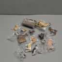 Glimin 15 Pcs Christmas Nativity Animals Set Small Sheltering Animals Collectible Figurines Include Camel Sheep Donkey Cow Figures for Holy Family Outdoor Indoor Xmas Tree Decoration Gift