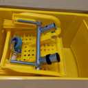 Mind Reader Mop Bucket with Wringer (Mop Not Included), 5.5 Gallon Cleaning Bucket with Wheels and Handle, Upward Press Wringer, Small Mop Compatible, Yellow