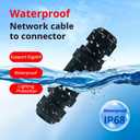 Starlink Ethernet Adapter Kit: IP68 Waterproof and Lightning Protection RJ45 Coupler for Starlink Mini Network LAN Cable Extender - Suitable for Repair and Extend Network Cables (PoE not Supported)