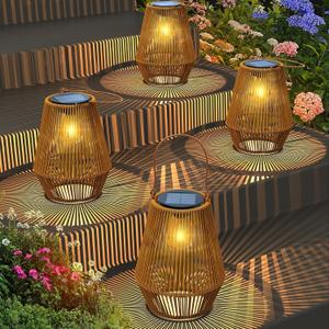 Solar Lanterns, KagoLing Solar Lanterns Outdoor Waterproof Gifts for Women Hanging Lights Outdoor Waterproof Lamp Lights Decoration for Outside Garden,Yard,Patio,Porch,Trees,Lawn,Pathway Decor, 4 Pack