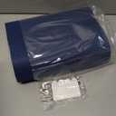 Plug in Wall Sconces Set of Two: Wall Lights with On/Off Switch - Stepless Color Temperature Wall Mount Lamps - Fabric Linen Wall Sconce for Bedroom Living Room & Hallway- Indoor Corded Wall Sconces (Blue)