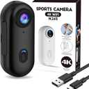 GDSAFS Treklon 4S, Thumb Size Sports Body Cameras with Audio and Video Recording (Black)