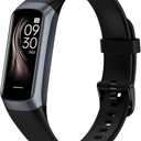 Fitness Tracker with Heart Rate/Blood Oxygen/Sleep Monitor, 20+ Sports Modes Smart Watches for Women/Men, Activity & Step Tracker Smart Watch for Android/iOS Phones (Dark Black)