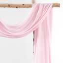 Wedding Arch Draping Fabric 2 Panels 18Ft Blush Chiffon Fabric Drapes Arbor Drapery for Wedding Ceremony Reception Swag Decorations