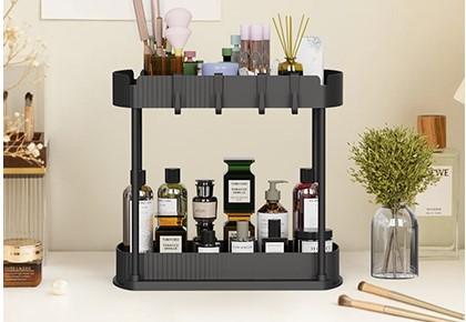 1 Pack Multi-Purpose Pull-Out Storage Organizers, Under Sink Organizers and Storage for Bathroom & Kitchen, Under Cabinet Organizers and storage, 12.8 Inch, Black (12.8 Inch, Black)