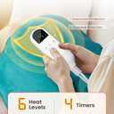 Weighted Heating Pad for Neck and Shoulders, Electric Heat Wrap with 6 Temperature & 4 Timer Settings, Auto Shut-Off, Machine Washable, Soothing Muscle Stiffness and Fatigue, Gift for Women Men