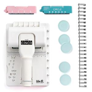 We R Memory Keepers Multi Cinch Kit (2 in 1 Circle & Disc) Book Binding Art Crafts Sewing Scrapbooking Journaling Printmaking Paper Craft Office Home Card Stock DIY Card Making Sticker Machine