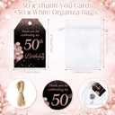 25 Sets Rose Gold 50th Birthday Party Favors for Guests Cheers to 50 Years Bottle Opener Nail Clipper Keychain Thank You Card for Return Gifts Wedding Anniversary Supplies (50th, rose gold)