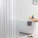 Heavy Duty Shower Curtain Liner, 8G EVA Plastic Shower Curtain with 3 Strong Weighted Magnets, Waterproof Shower Liner for Bathroom, 3D Square, 72 x 72 Inch
