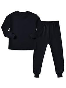HAPIU Rayon from Bamboo kids Pajamas Set, Pjs Girls Boys, Midnight, 6-7 Years
