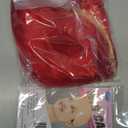 ENTRANCED STYLES Red Wig Synthetic Straight Hair Middle Part Wig Shoulder Length Bob Wigs for Women Colorful Bob Wigs for Party & Cosplay Use (12.5 Inch)