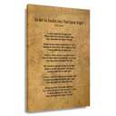 Do Not Go Gentle into That Good Night Poem Inspirational Quotes Poster Canvas Wall Art Prints Picture Modern Yellow Vintage Painting Decor Framed 16x24 inch(40x60cm)