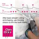 7 inch Thinning Scissors with 26-Teeth Stainless Steel Blades and Wave Style Handle for for Home Hair Cutting Shears