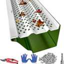 PPOLB Gutter Guards 5 Inch, Aluminum Leaf Filter Rain Gutter Covers with Screws Included, 32 PCS 108FT DIY Gutter Protection System, Heavy Duty, Fits Any Roof or Gutter Type (White Painted)