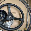 Boats Steering System, 15 Feet Cable Outboard Steering Kit with 3/4'' Standard Tapered Shaft & 13.5" Steering Wheel for Yachts, Fishing Boats and Other Watercraft