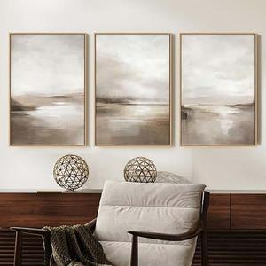 MPLONG Wall Art 3 Pieces Of Framed Decorative Paintings Decor Gifts Size 16" x 24" x 3 Panels