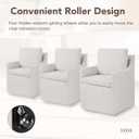 KISLOT Upholstered Dining Chair with Washable Cover, Light Beige; 1 Chair Included