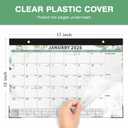 Ospelelf Desk Calendar 2026-2027, Magnetic Fridge Wall Calendar, 18 Month Monthly Large 17" X 12" Calendar Planner with Plastic Cover, January 2026 - June 2027 Green Plant