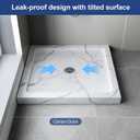 KPUY 36'' X 36'' Shower Base Pan with Center Drain, Carrara White